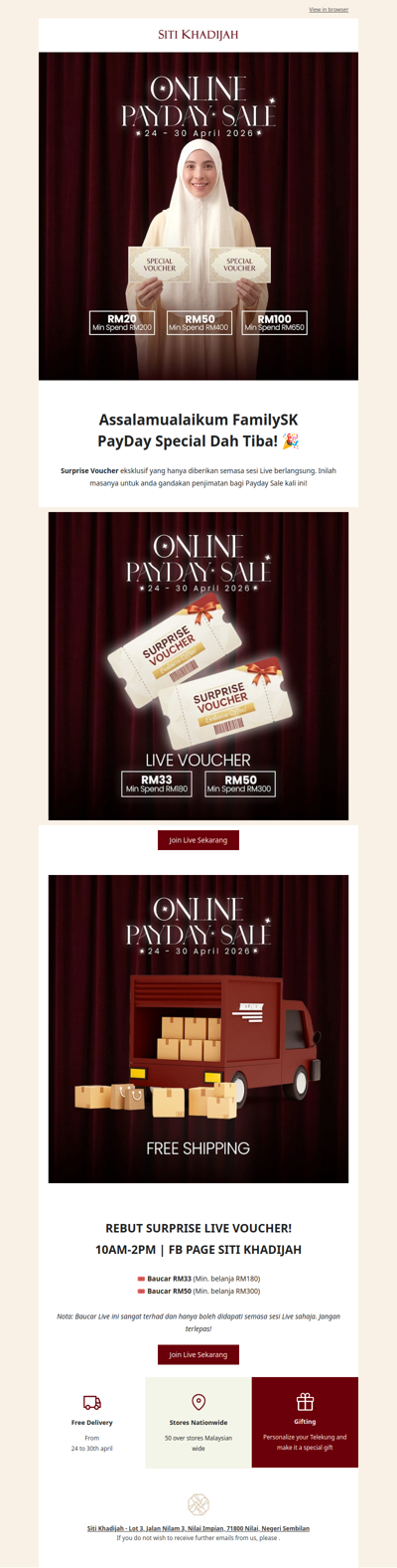 Sesi LIVE Siti Khadijah baru sahaja bermula!