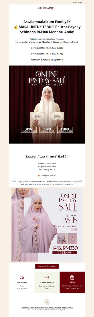 💸 April payday is here! Don't miss out on exclusive vouchers!