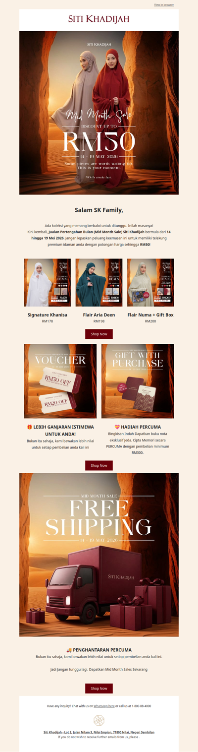 Find your perfect gift this mid month with Siti Khadijah