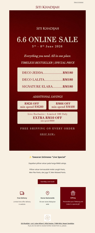 6.6 Sale : Join Live Esok di FB Live