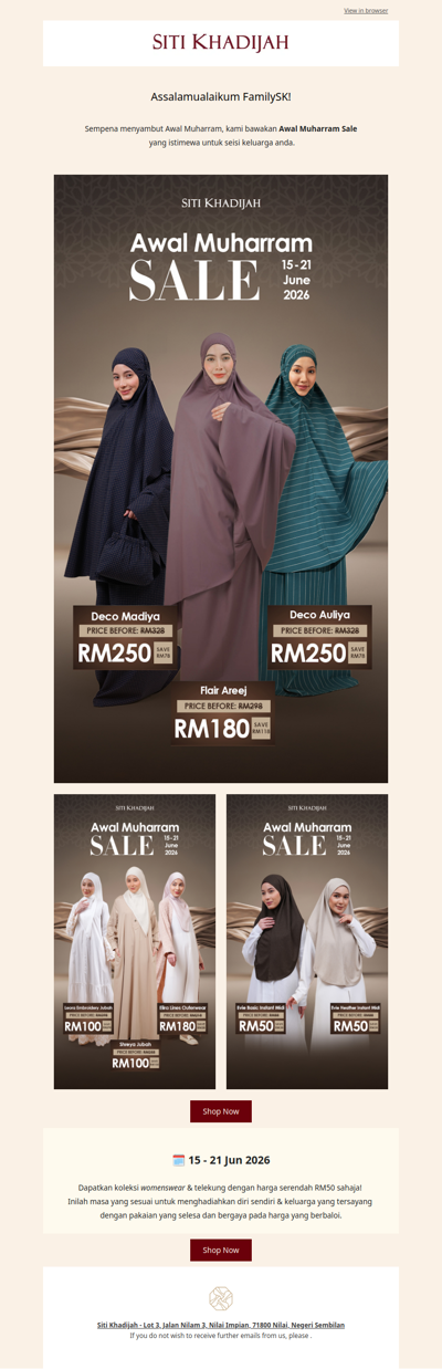 Celebrate Awal Muharram with our womenswear collection