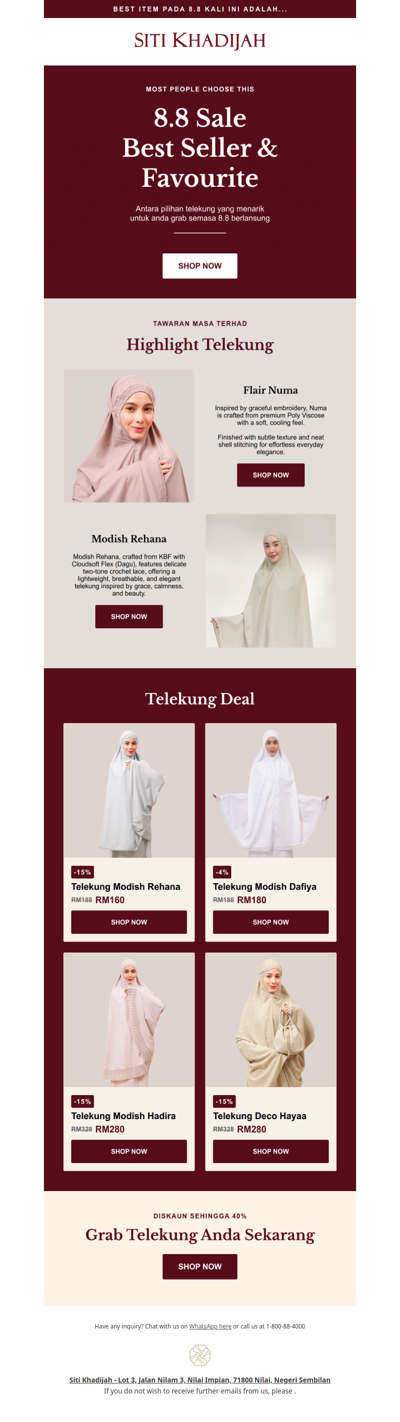 💖 Embrace comfort with our best-selling telekung
