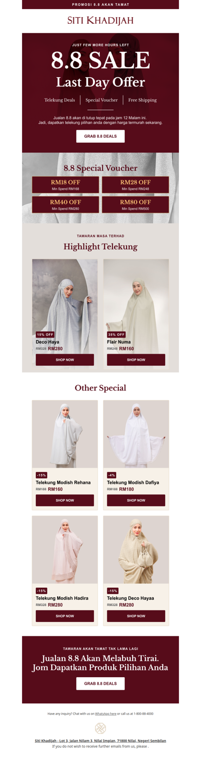 🌟 Don't miss out: Last day to enjoy special deals!
