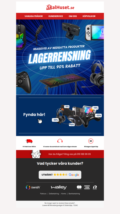 Är du en gamer? Kolla in vår lagerrensning på GamingHuset🎮