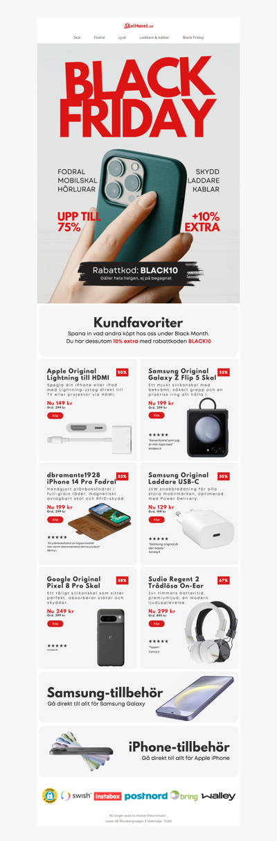 Black Friday: 10% EXTRA med rabattkod 🔥