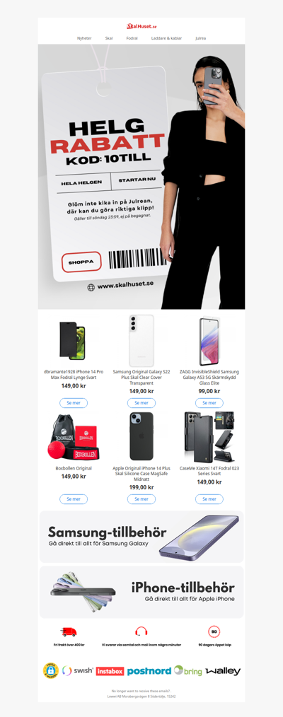 10 % hela helgen – Välj dina favoriter nu! 🖤