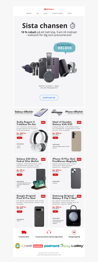 10% med HELG10 till midnatt 🤳