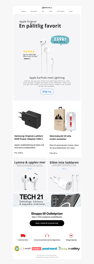 20% rabatt på EarPods 🤩