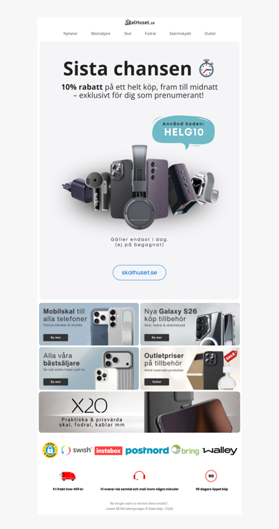 Din rabattkod går ut inatt ⏰