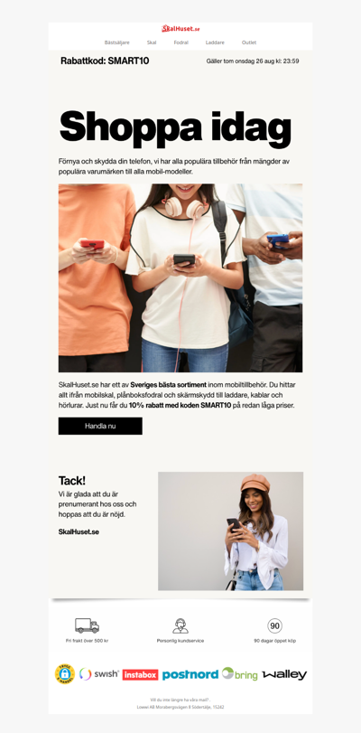Fynda mobiltillbehör med kod: SMART10 😍