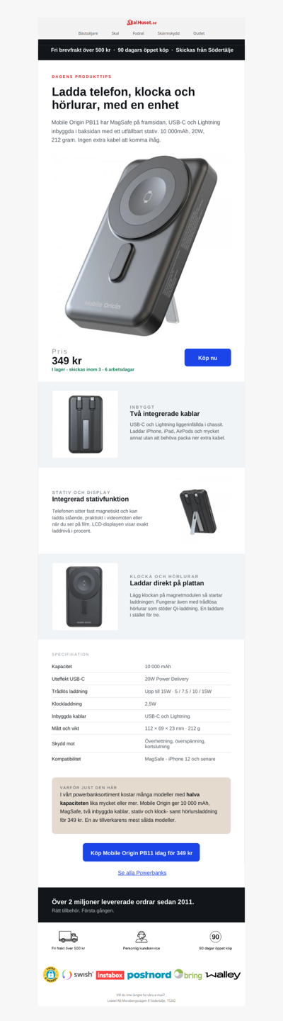 Spara tid med smart powerbank! 🤩