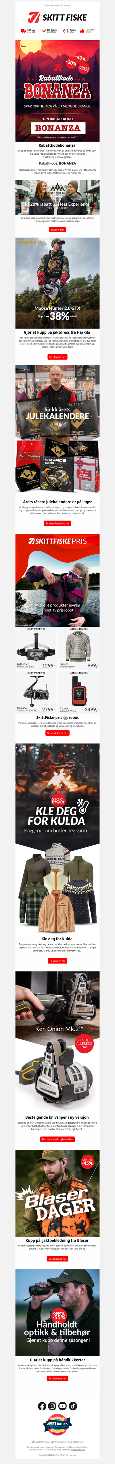 20% på Heat Experience med kode ⚡ | Härkila Mosse Hunter spesialtilbud | Rabattkodebonanza -40% på mange merker! 👍 | Årets julekalendere  |