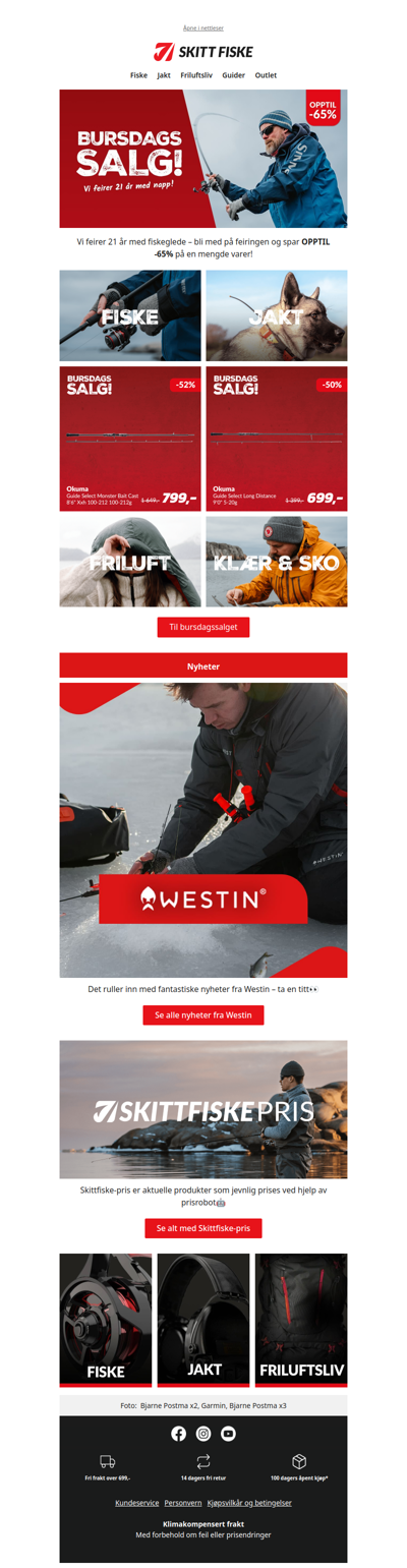 OPPTIL -65% på bursdagsSALGET🎉🎣