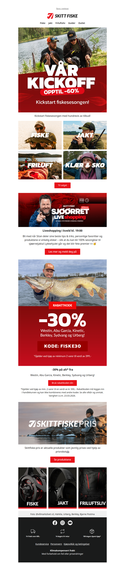 NÅ: VÅR KICKOFF 💥🎣🌤️ Opptil -60%