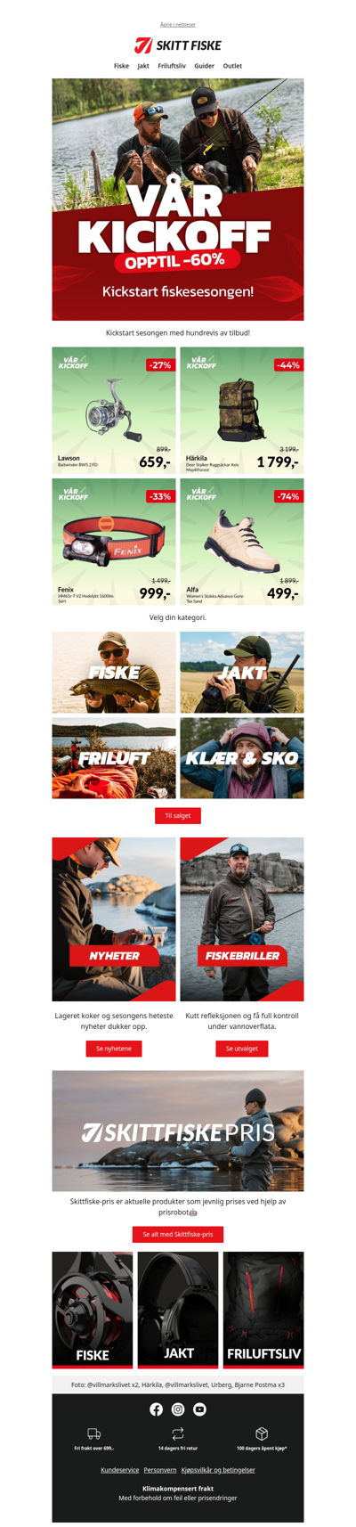 KICKSTART fiskesesongen🎣 OPPTIL -60%