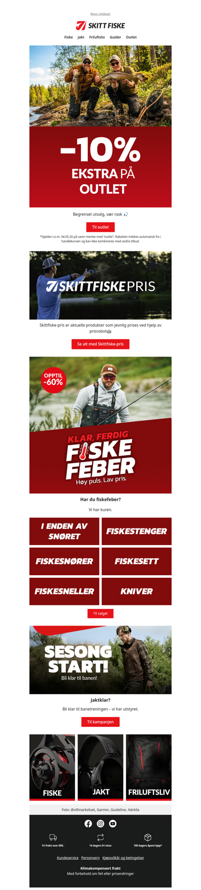 Ekstra rabatt på OUTLET 💥🎣
