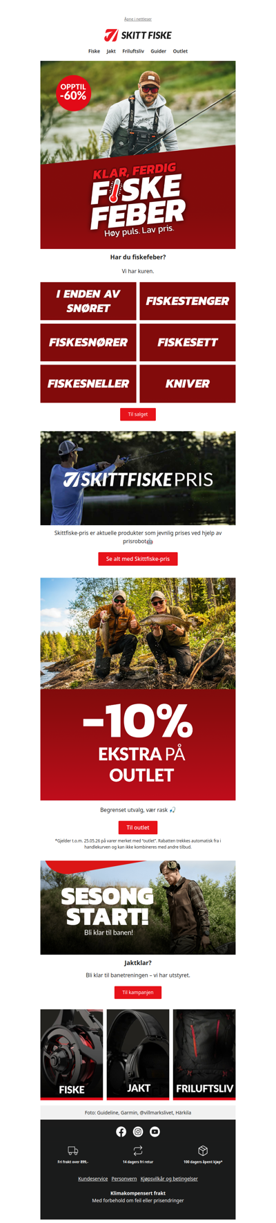 Opptil 60% RABATT 🎣