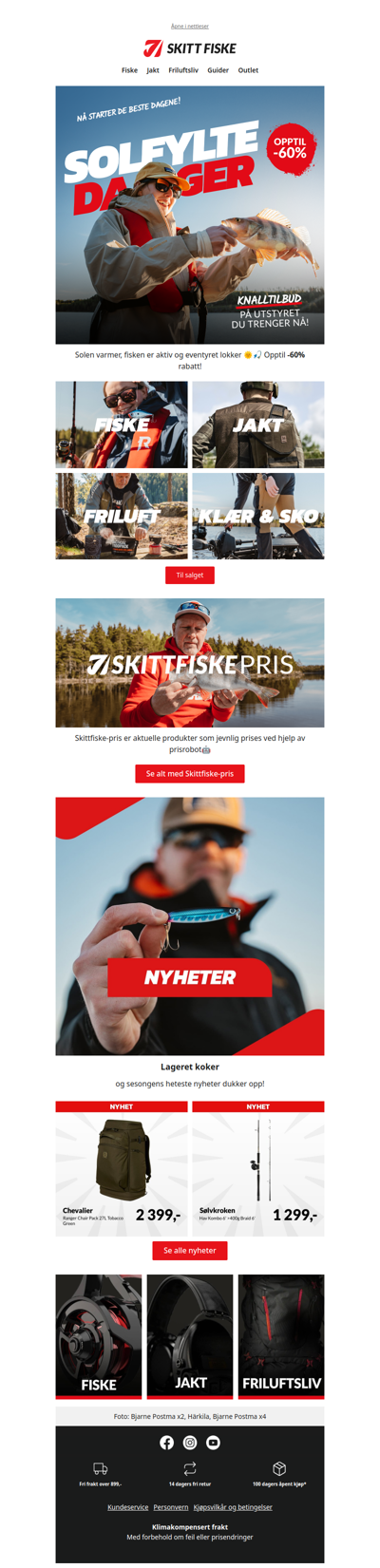 Sola skinner og prisene faller 🌞🎣