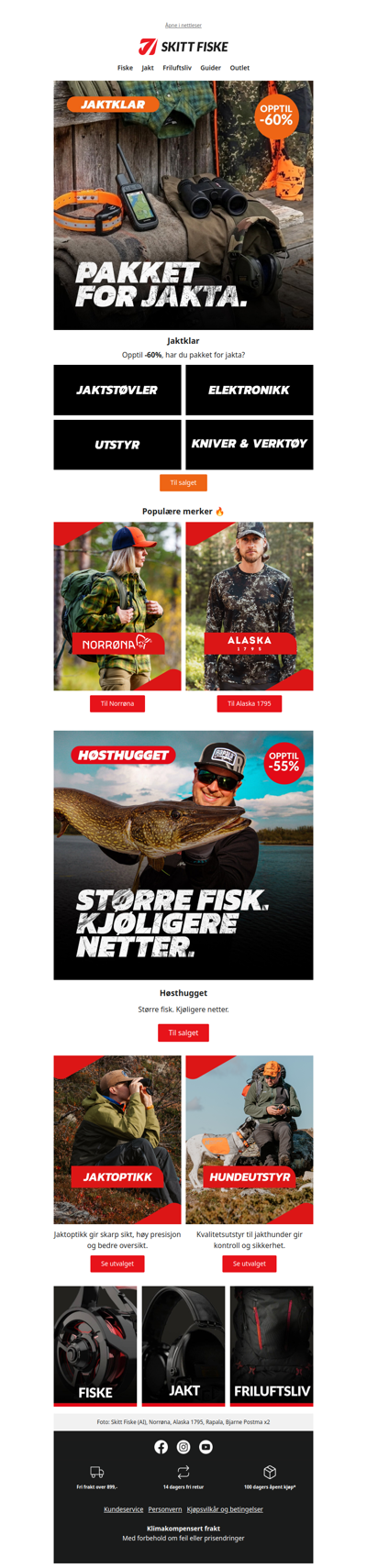 JAKTKLAR? Opptil -60% 💥