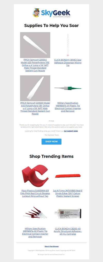 Thank You for Stopping By Sad