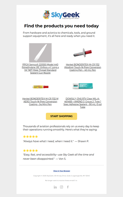 Find the products you need today.