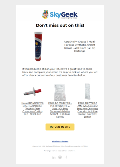Last reminder on that item!