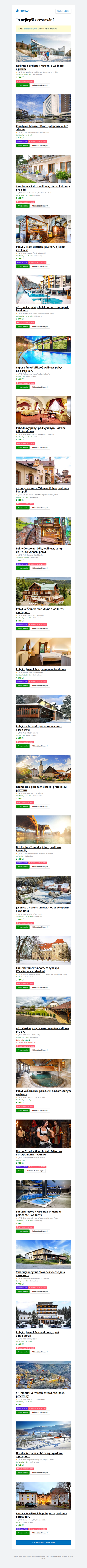 Táhne vás to pryč? Rodinná dovolená v Ustroni s wellness a jídlem