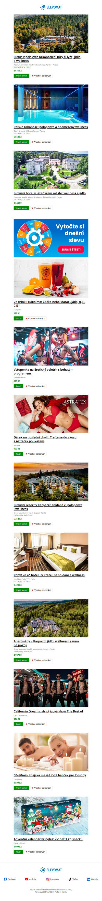 Nejlepší nabídky minulého týdne ★ Za turistikou, lyžováním i wellness do polských Krkonoš: pobyt v apartmánu pro pár či rodinu vč. jídla