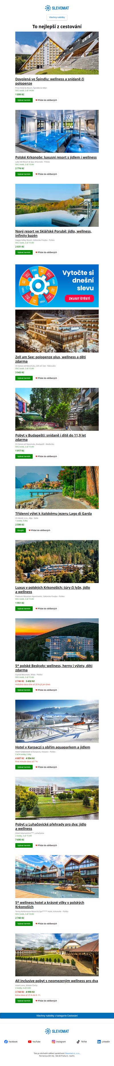 Potřebujete dovolenou! Dovolená ve Špindlerově Mlýně: wellness, snídaně či polopenze a moře výletů