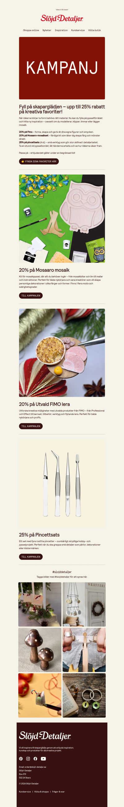 Upp till 25% rabatt på Fimo, Mozaaro & verktyg!