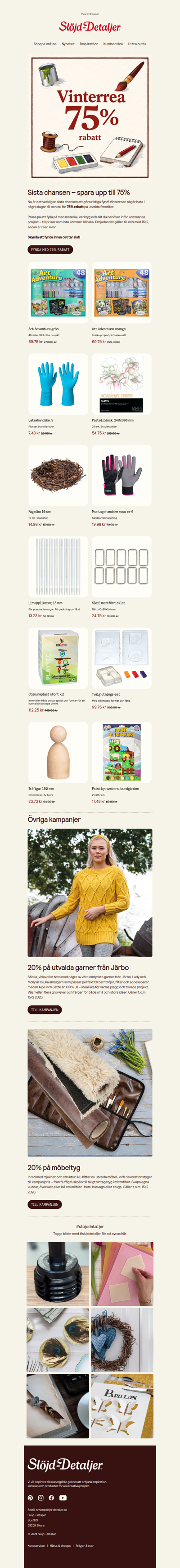 Sista chansen – upp till 75 % rabatt