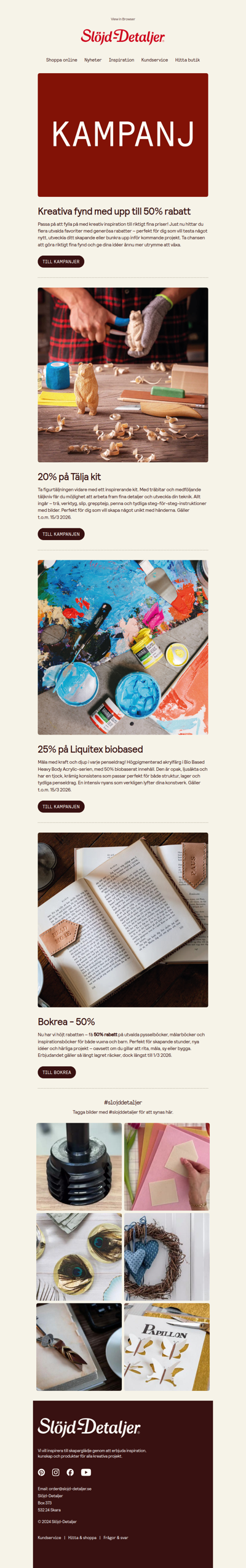 Kreativa favoriter till kampanjpris