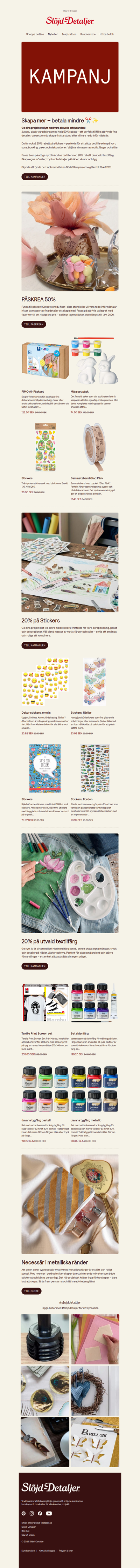 Skapa, fynda & förnya – upp till 50% rabatt just nu!