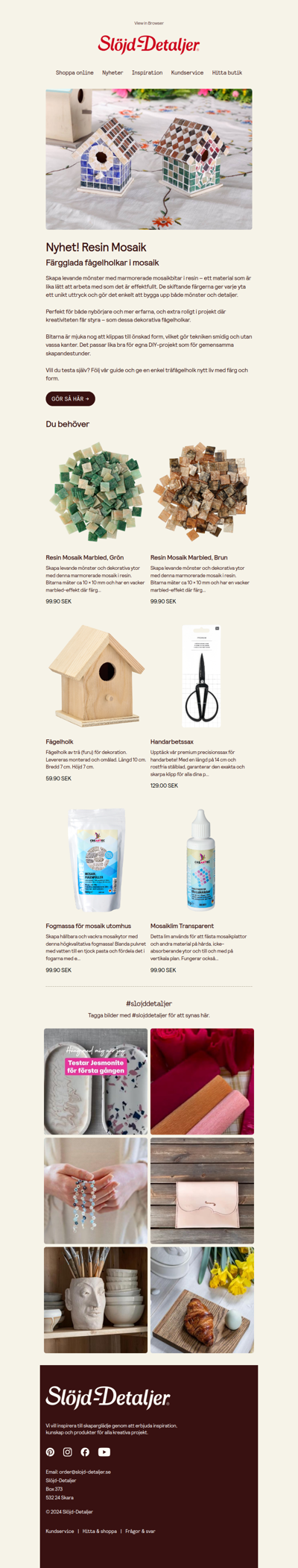 Nyhet: Resin Mosaik – färg, form och kreativt skapande