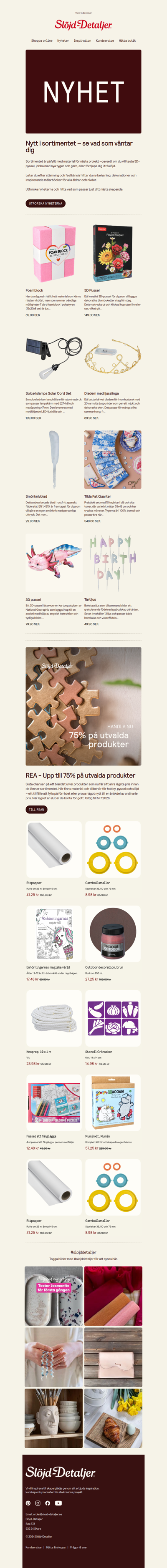 Ny säsong, nya material – och rea upp till 75%