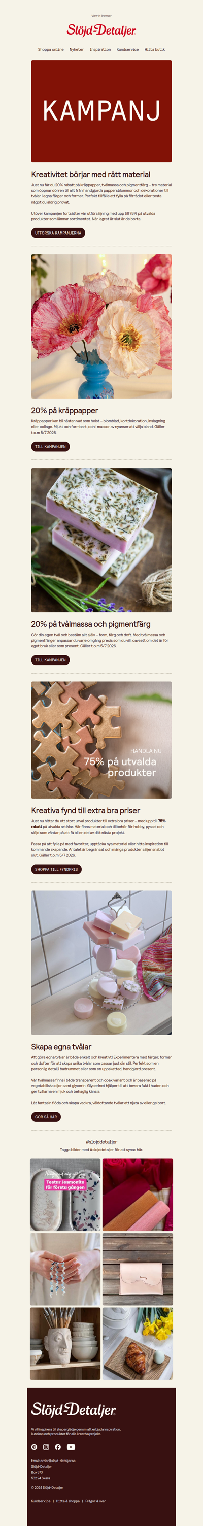 Kräppapper, tvålmassa & pigment – 20% just nu