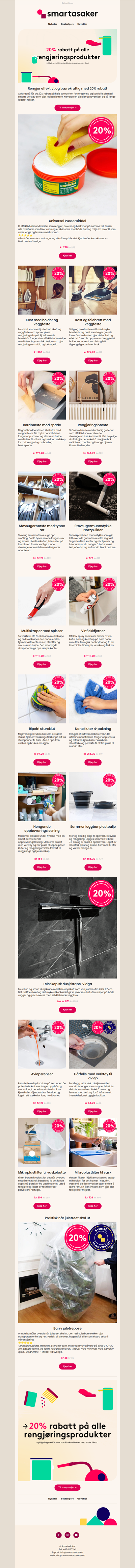 Fiks fint til advent med 20% rabatt på rengjøring ✨