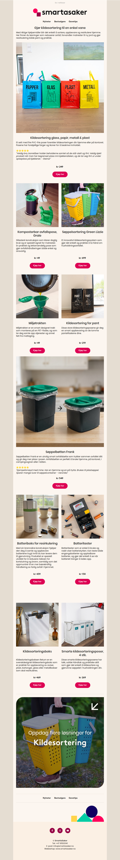 Gjør kildesortering til en enkel vane