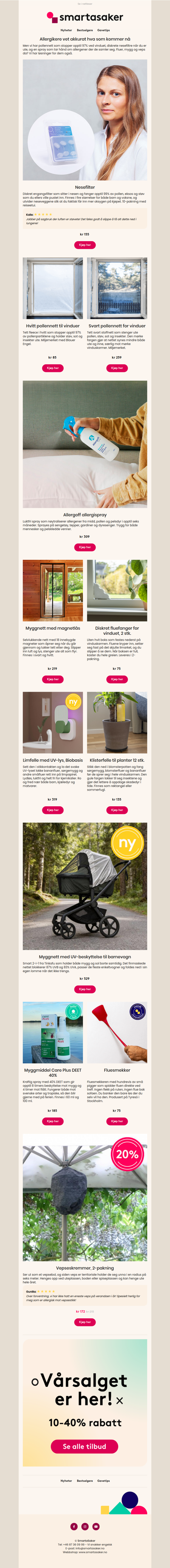 Hold pollen og småkryp ute