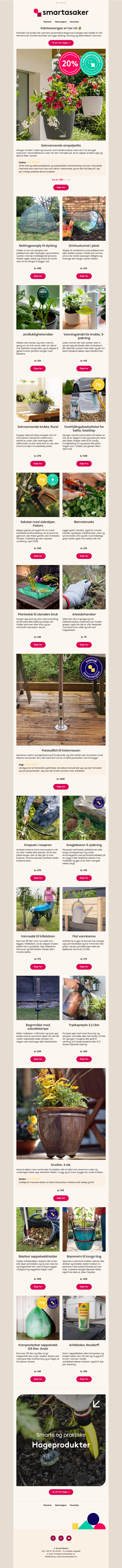 Hageåret begynner, 20% på månedens vare 🪴