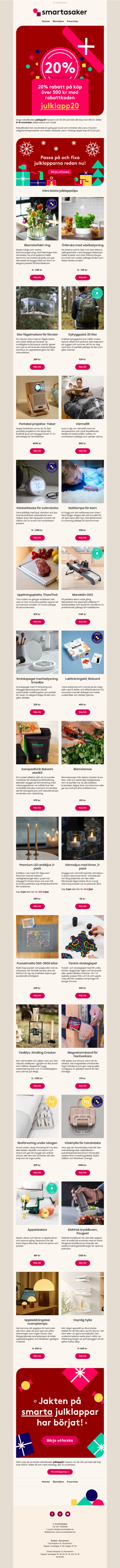 20% på ditt köp – fixa julklapparna i tid! 🎁✨