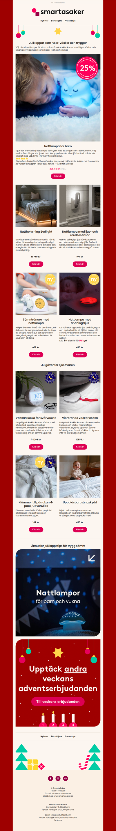 Julklappar som sprider tryggt ljus