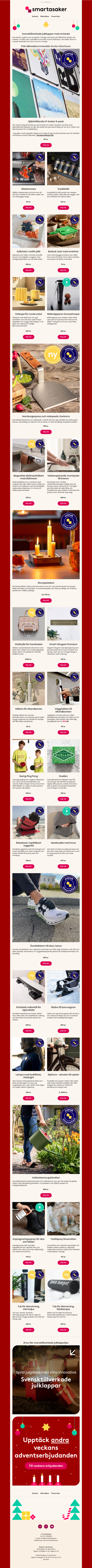 Svensktillverkade julklappar från lokala innovatörer 🎁