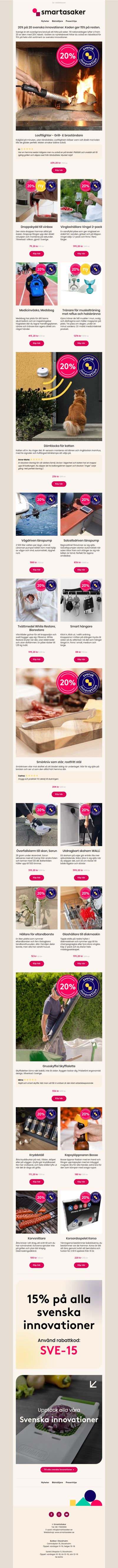 20 år, 20 innovationer, 20% rabatt ✨