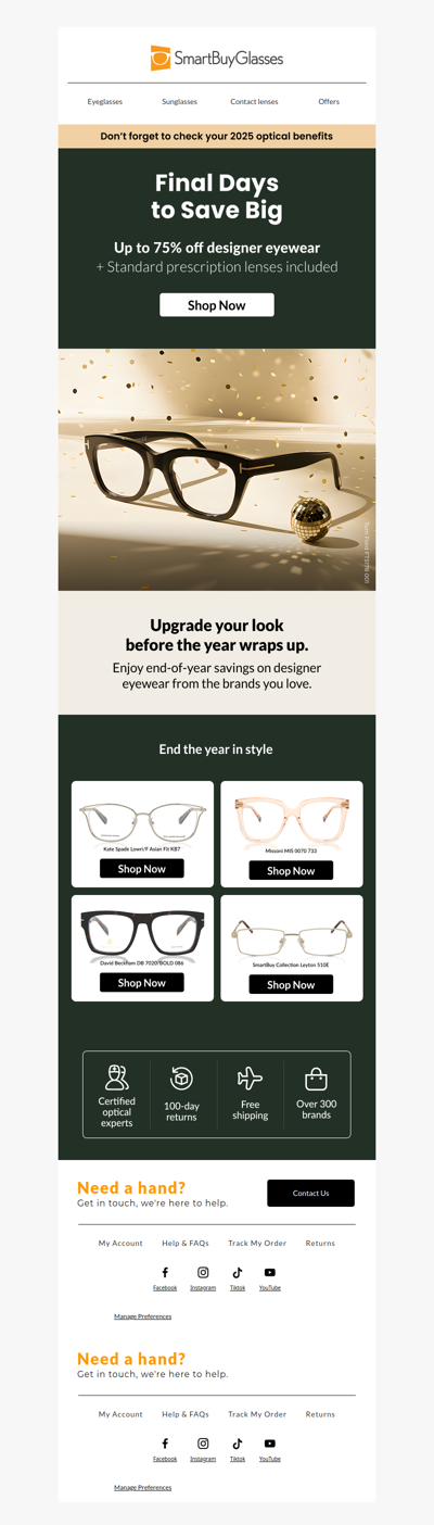 Huge End of Year Savings