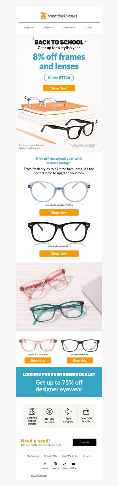 Need new glasses for school?