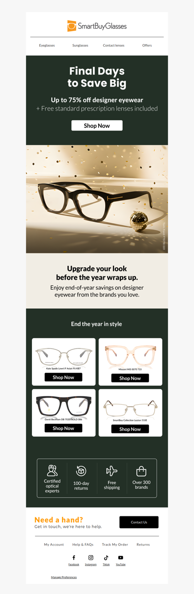 Huge End of Year Savings