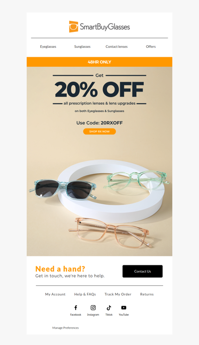 Limited time: 20% off lens upgrades