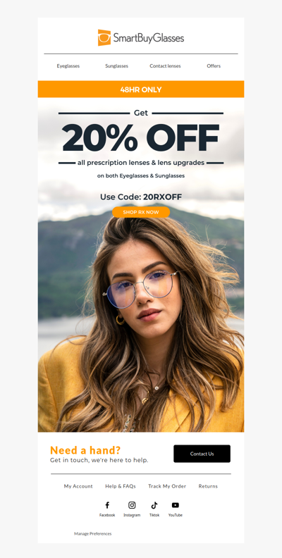 20% Off Prescriptions & Lens Upgrades