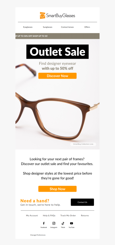 Outlet Savings: Up to 85% Off Your Favourite Frames